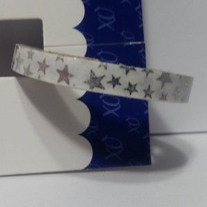 Washi Tape Silver Stars on White Card Making Scrapbooking